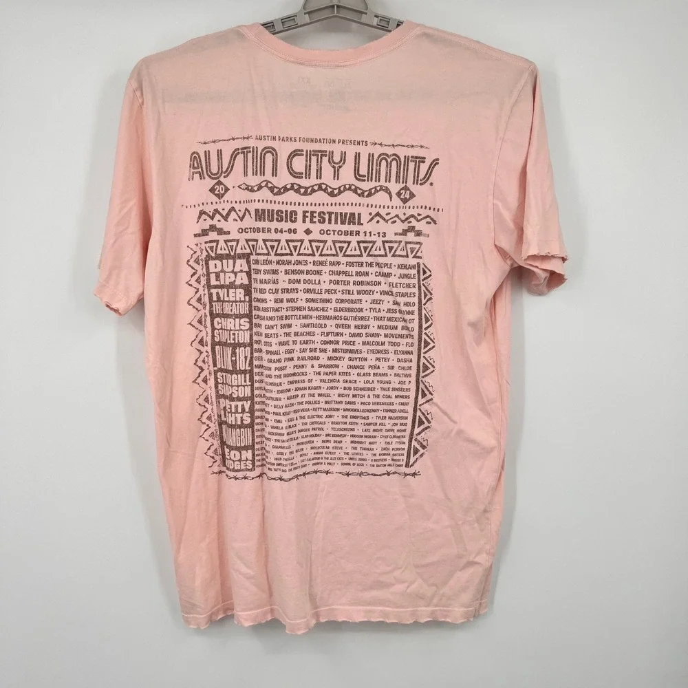 Austin City Limits 2024 Music Festival Lineup T-Shirt Pink‎ Eagle XXL NWT